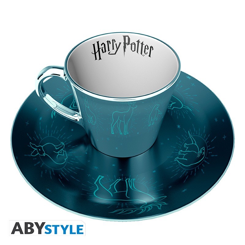 Tasse à café + soucoupe Harry Potter Patronus