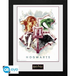 Tirage aquarelle Harry Potter "Hogwarts" - 30 cm par 40 cm