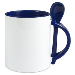 Mug cuillère bleu cobalt
