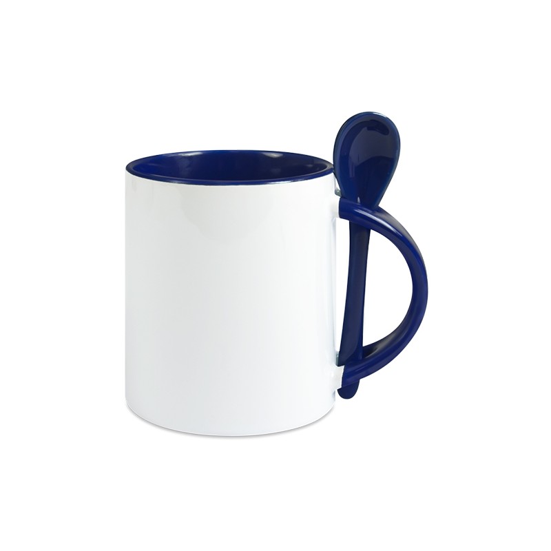 Mug cuillère bleu cobalt