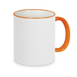 MUG BORD DE TASSE ET ANSE ORANGE