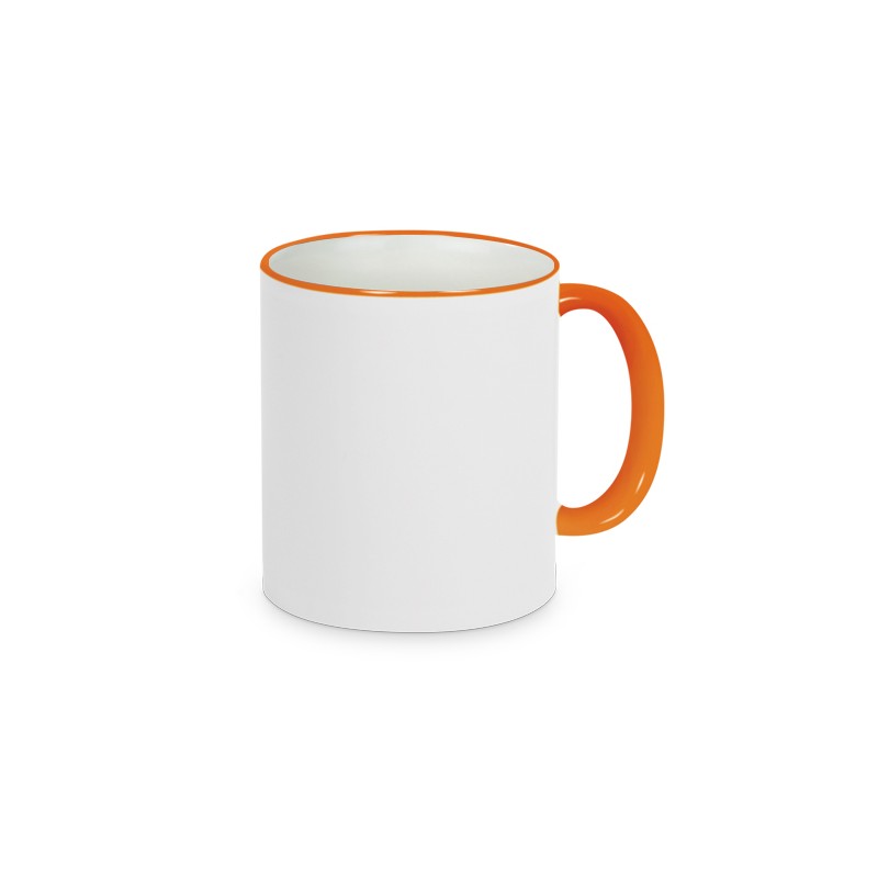 MUG BORD DE TASSE ET ANSE ORANGE