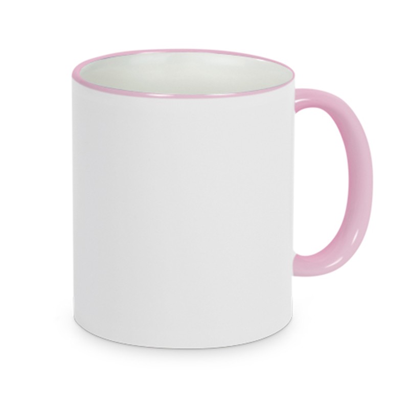 Mug bord de tasse et anse vieux rose