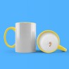 Mug bougie liseré jaune personnalisable