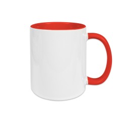 Mug bougie bicolor rouge personnalisable