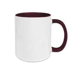 Mug bougie bicolor violet personnalisable