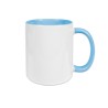 Mug bougie bicolor bleu personnalisable