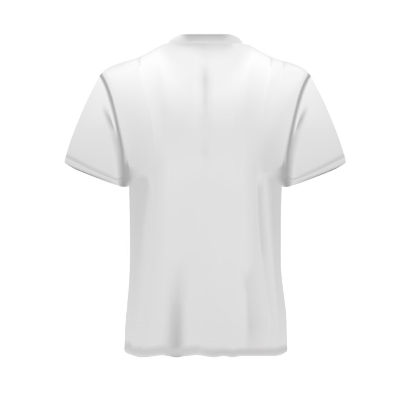 IMPRESSION DOS   T-SHIRT BLANC 100 % POLYESTER